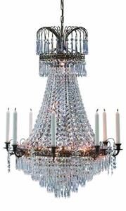 Veľkolepý sviečkový visiaci luster Läckö 66 cm