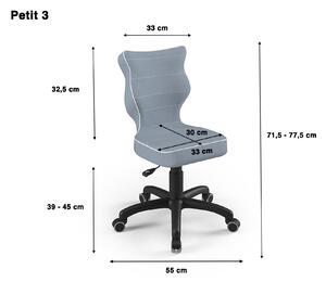 Kancelárska stolička Petit - sivobiela Rozmer: 119 - 142 cm