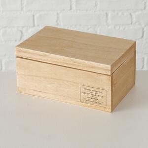 Boltz Dekoratívne drevený box s vekom Natural Set 3 ks