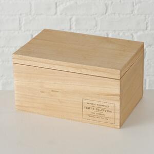 Boltz Dekoratívne drevený box s vekom Natural Set 3 ks