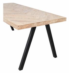 MUZZA Jedálenský stôl tablo 200 x 90 cm nohy do tvaru V mangový herringbone