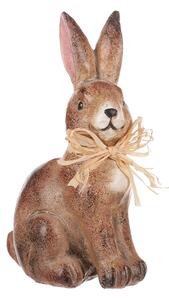 Zajac so slamenou mašľou 13cm