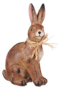 Zajac so slamenou mašľou 18cm