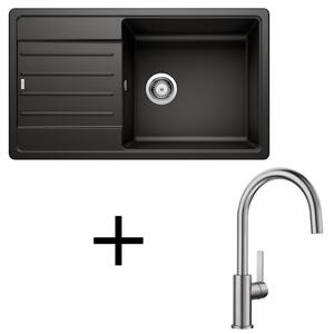 Blanco set Legra XL 6 S + Candor leštený nerez káva