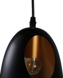 Čierna dizajnová závesná lampa ELDA