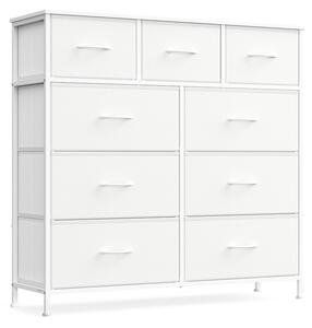 SONGMICS Komoda s látkovými zásuvkami Vasagle Busman 99 cm biela