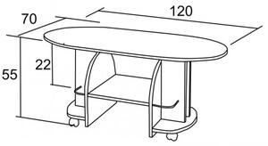 BRADOP Konferenčný stôl VÍT 120x70