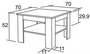 BRADOP Konferenčný stôl ŠIMON 70x70