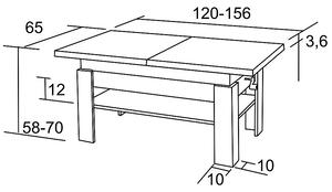 BRADOP Konferenčný stôl RADIM 120(156)x65