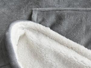 XPOSE® Mikroplyšová mikinová deka s barančekom - svetlo sivá