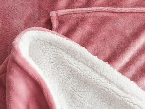 XPOSE® Detská mikinová deka s barančekom (velká) - staroružová