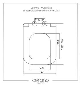 Cerano Casa, WC sedátko so spomaľovacím mechanizmom, biela matná, CER-CER-403431