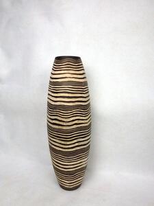 Váza hnedá DIONA, mangové drevo, ručná práca, 60 cm