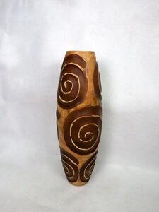 Váza hnedá CAMELIA, mangové drevo, ručná práca 60 cm