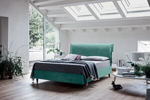Gaia posteľ - 160 x 200cm , Koža , bez úložného priestoru