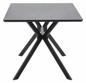 MUZZA Obdĺžnikový stôl bruno 160 x 90 cm čierny