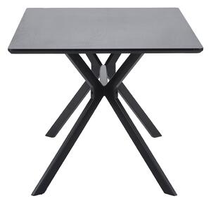 MUZZA Obdĺžnikový stôl bruno 200 x 90 cm čierny