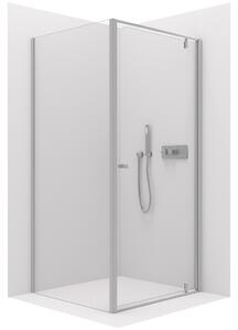 Cerano Ferri, krídlový sprchovací kút 100(dvere) x 80(stena) x 195 cm, 6mm číre sklo, chrómový profil, CER-CER-427462