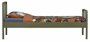 MUZZA Oceľová posteľ mees 90 x 200 cm zelená