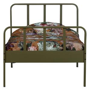 MUZZA Oceľová posteľ mees 90 x 200 cm zelená