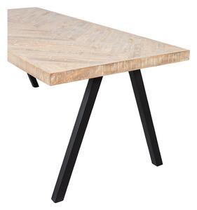 MUZZA Jedálenský stôl tablo 180 x 90 cm nohy do tvaru V mangový herringbone