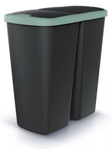 Odpadkový kôš DUO čierny, 45 l