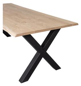 MUZZA Jedálenský stôl tablo 160 x 90 cm nohy do tvaru X dubový masív