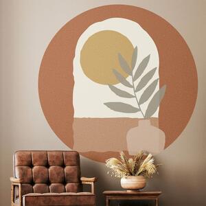 Samolepka na stenu 120x120 cm Sunrise and Olive Branch – Ambiance