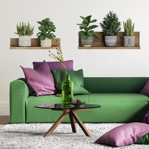 Samolepka na stenu 60x35 cm 3D effect Green Plants - Ambiance