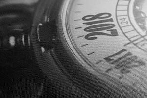 Obraz vintage vreckové hodinky v čiernobielom prevedení