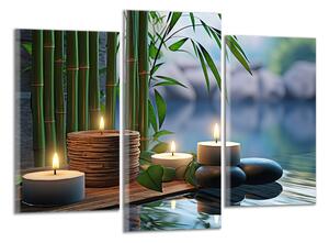 Obraz na stenu Bambus a sviečky