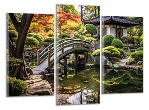 Obraz na plátne Japonská záhrada s mostíkom
