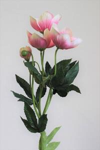 Ružový umelý heleborus 63cm