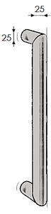 Dverové madlo MP 802/25 (BN), rozteč skrutiek 900 mm, dĺžka madla 925 mm, MP BN (brúsená nerez)