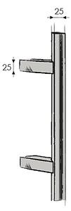 Dverové madlo MP 831Z (BN), rozteč skrutiek 210 mm, dĺžka madla 400 mm, MP BN (brúsená nerez)