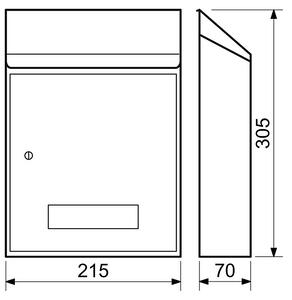 Poštová schránka RICHTER BK33 (antracit, bielá, čierná, hnedá), bielá mat, RICHTER BIELA (RAL 9016M)