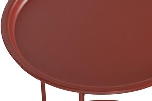 MUZZA Odkladací stolík ivar veľký ø 56 cm červený