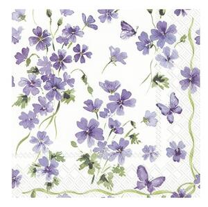 Papierové obrúsky v súprave 20 ks Purple Spring - IHR