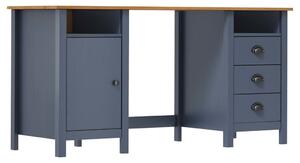 Písací stôl Hill, sivý 150x50x74 cm, borovicový masív