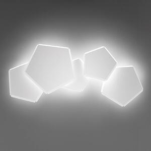 Nástenné LED svietidlo Pleiadi v bielej, 5-pl