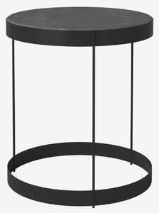 Drum konferenčný stolík s mramorovou doskou Ø40, V45 cm