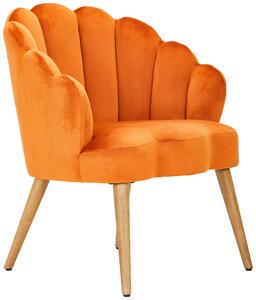 KRESLO, drevo, textil, oranžová, écru MID.YOU - Kreslá, Online Only