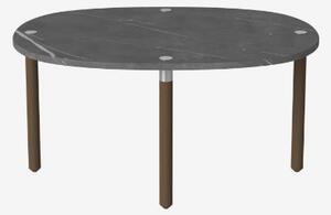 Tuk konferenčný stolík malý V35cm - mramor grigio bottarga , Drevo dub