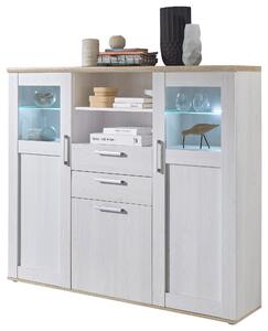 VYSOKÁ KOMODA, dub San Remo, 157/137/38 cm MID.YOU - Komody, Online Only