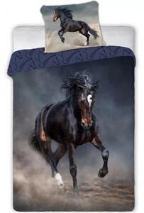 Bavlnené posteľné obliečky Čierny žrebec Tornádo - 100% bavlna - 70 x 90 cm + 140 x 200 cm