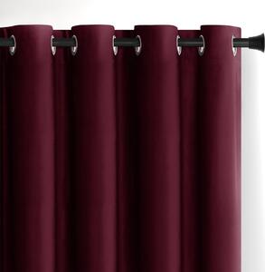 Vínovočervený zamatový dimout záves 140x245 cm Eyelets – Restilo