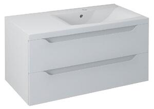 Sapho Wave - Umývadlová skrinka, 900x450x480 mm, pravá, 2 zásuvky, biela WA093-3030