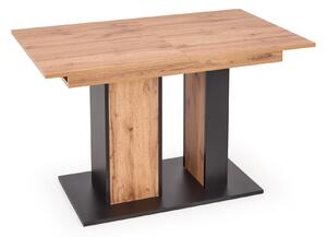 Rozkladací stôl XARELTO 130-175x85 cm - dub wotan / čierna