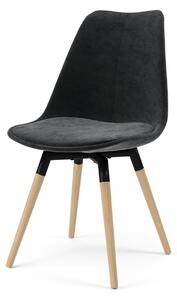 GINA stolička fido - sivá 247 zamat , čierna/dub