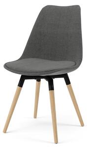 GINA stolička fido - jemne sivá 214 , čierna/dub